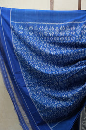 Slate Grey Pochampalli Cotton Ikat Saree - SRSGPCIS512