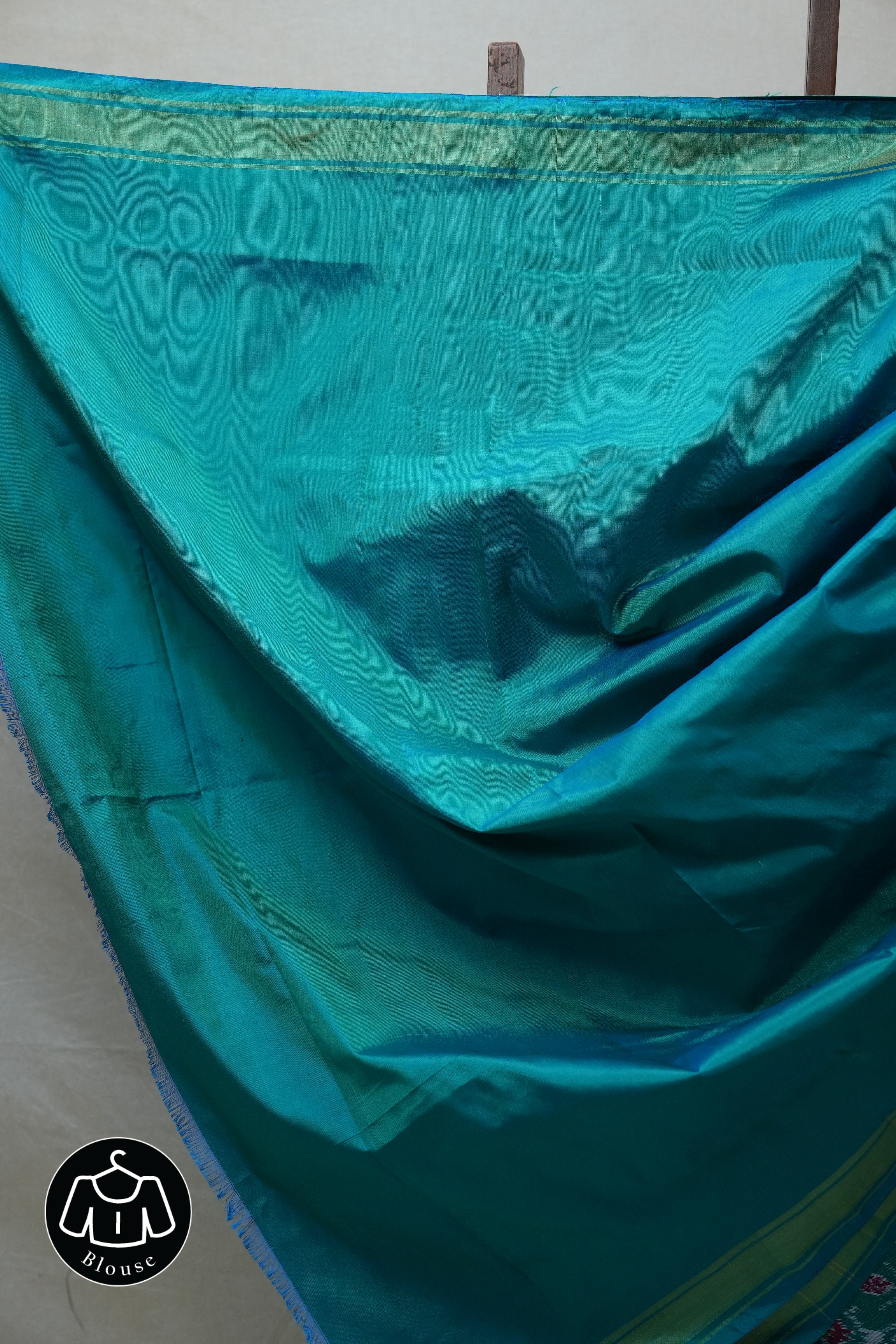 Aqua Green Pochampalli Silk Ikat Saree - SRAGPSIS155