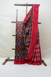 Black Pochampalli Silk Ikat Saree - SRBPSIS157