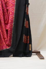 Pink Pochampalli Cotton Ikat Saree - SRPPCIS506