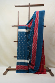 Multi Color Pochampalli Cotton Ikat Saree - SRMCPCIS513