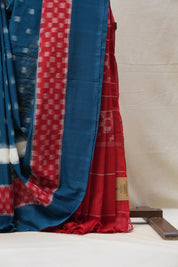 Multi Color Pochampalli Cotton Ikat Saree - SRMCPCIS513