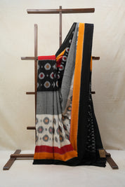 Multicolor Pochampalli Cotton Ikat Saree - SRMPCIS485