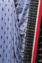 Blue Pochampalli Cotton Ikat Saree - SRBPCIS484