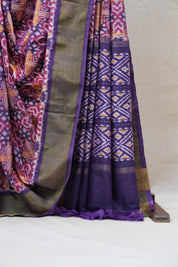 Purple Pochampalli Silk Ikat Saree - SRPPSIS165