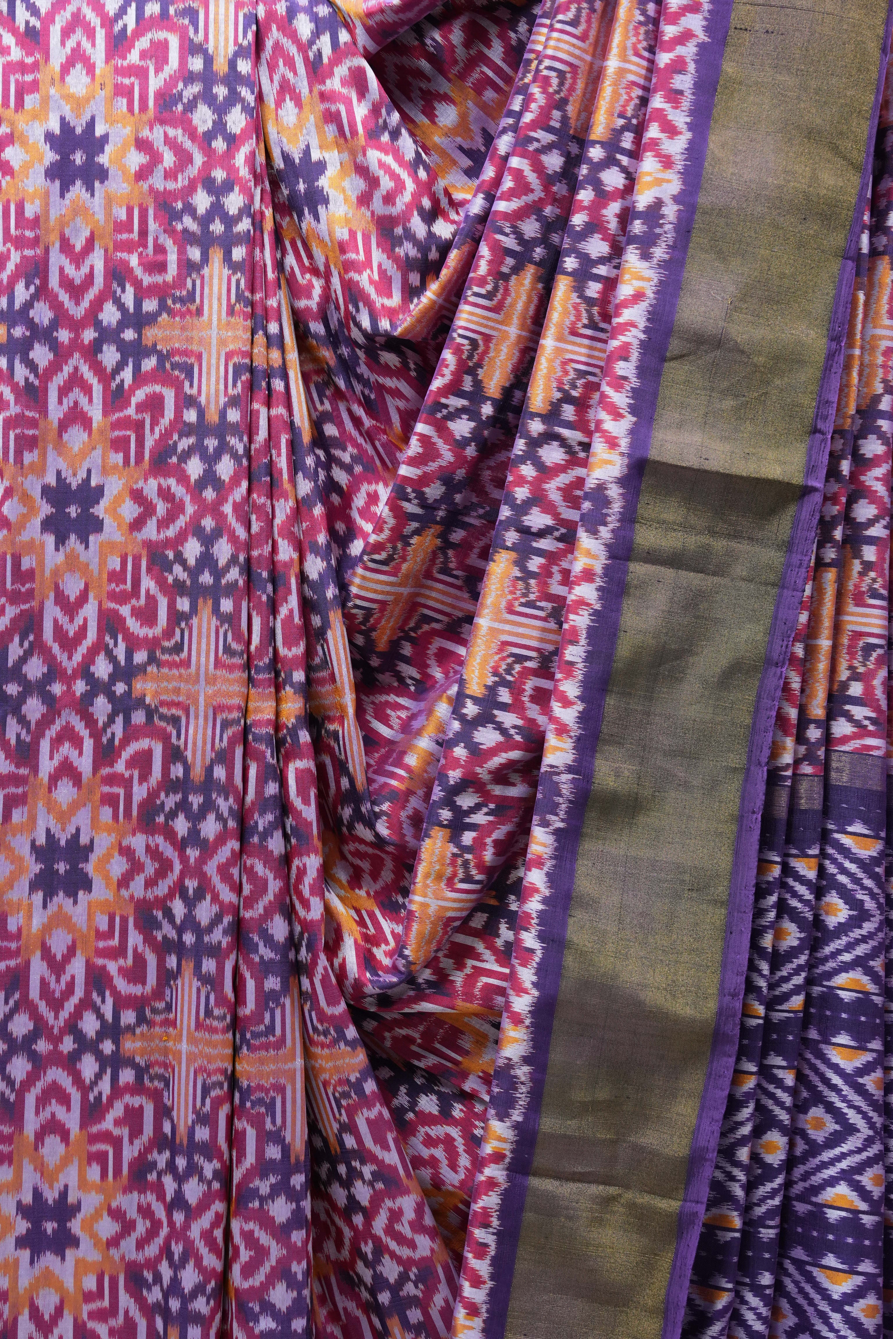 Purple Pochampalli Silk Ikat Saree - SRPPSIS165