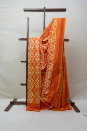 Orange Pochampalli Silk Ikat Saree - SROPSIS163