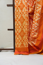 Orange Pochampalli Silk Ikat Saree - SROPSIS163