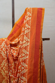 Orange Pochampalli Silk Ikat Saree - SROPSIS163