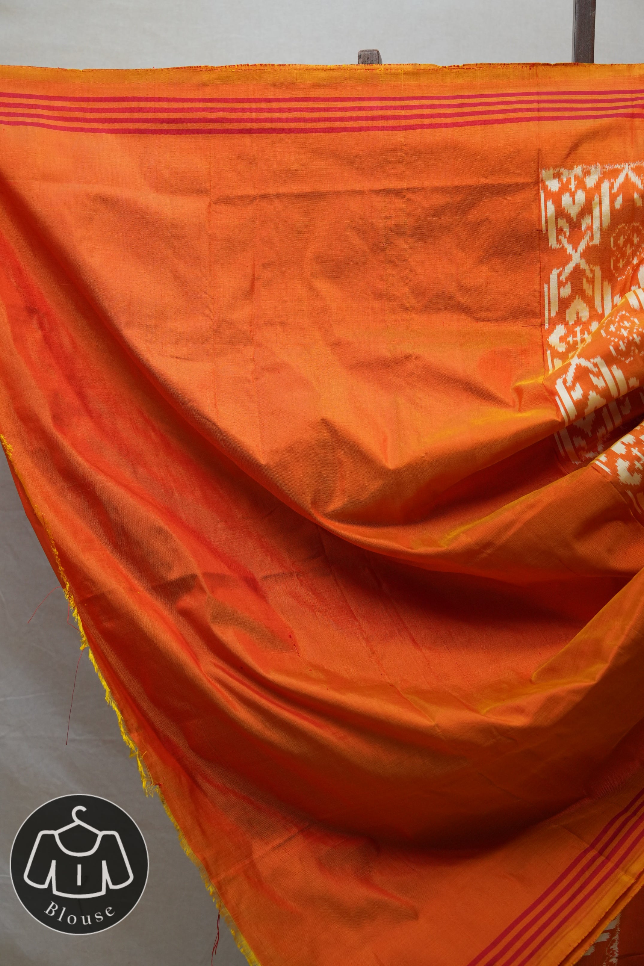 Orange Pochampalli Silk Ikat Saree - SROPSIS163