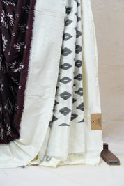 Wine Pochampalli Silk Ikat Saree - SRWPSIS142