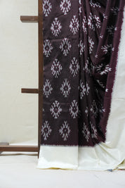 Wine Pochampalli Silk Ikat Saree - SRWPSIS142
