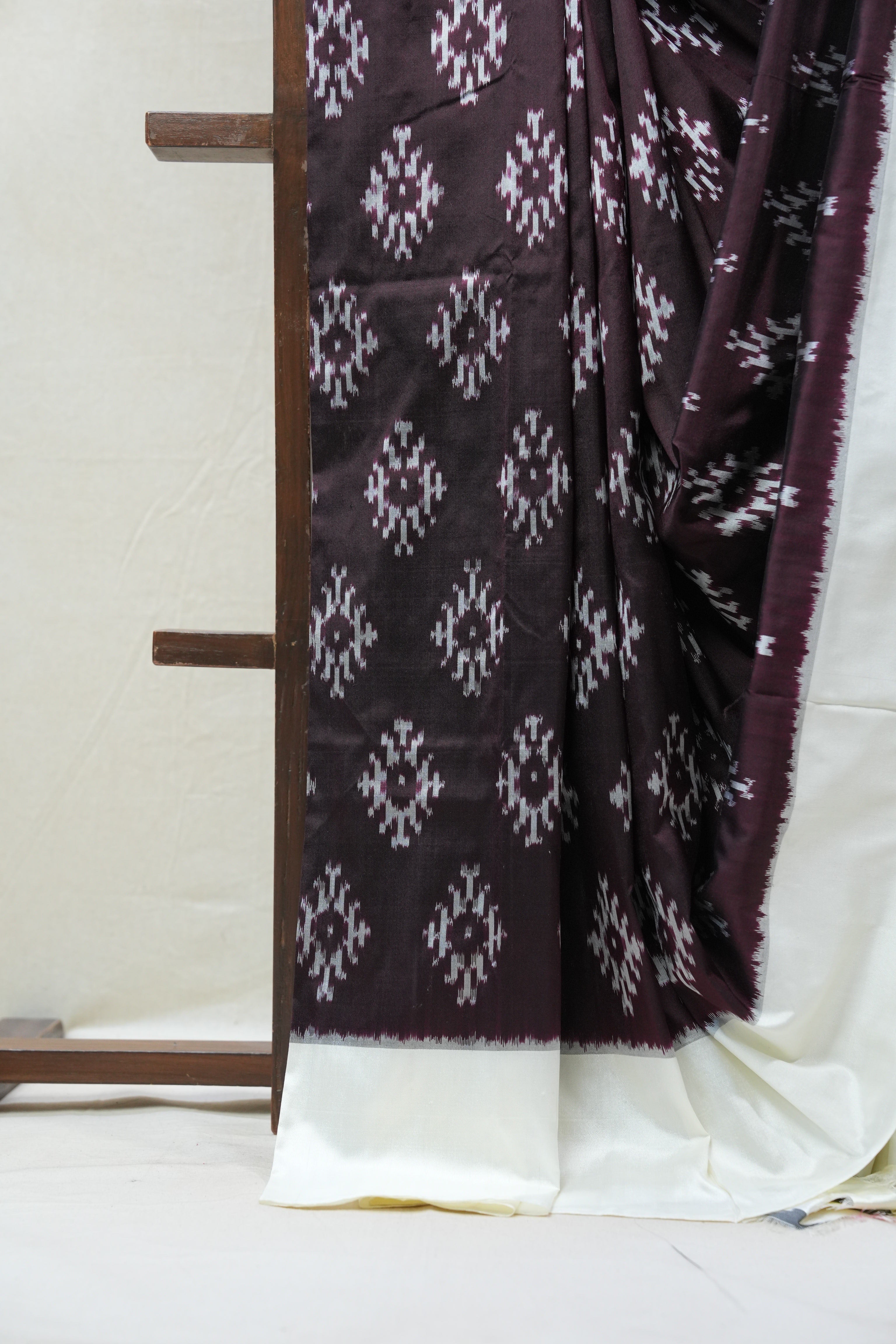Wine Pochampalli Silk Ikat Saree - SRWPSIS142