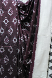 Wine Pochampalli Silk Ikat Saree - SRWPSIS142