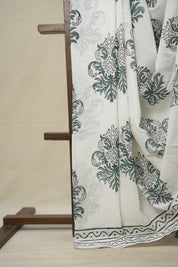 White HBP Cotton Saree - SRWCS2902