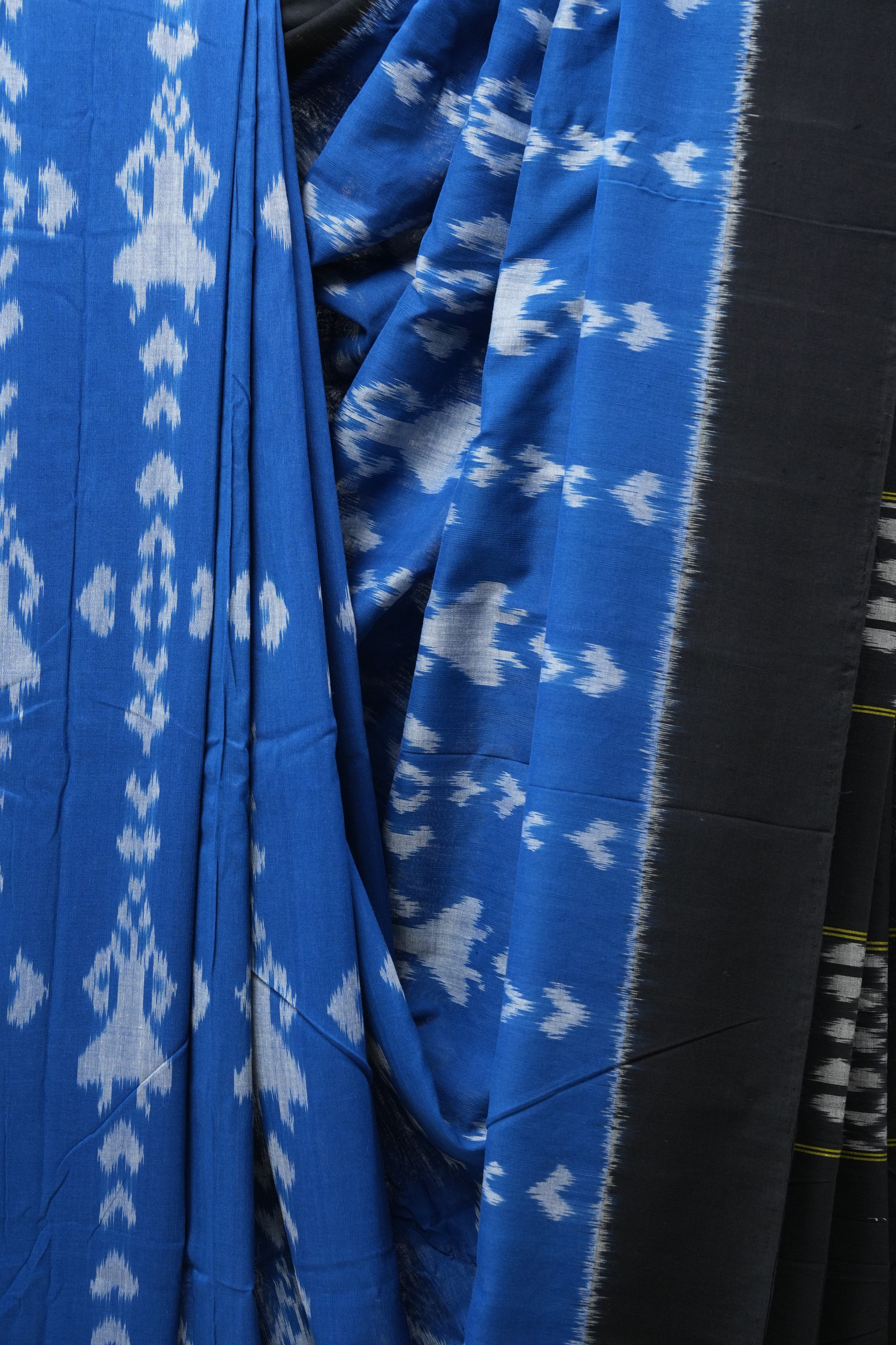 Blue Pochampalli Cotton Ikat Saree - SRBPCIS478