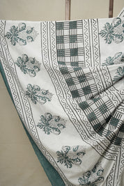 White HBP Cotton Saree - SRWCS2902