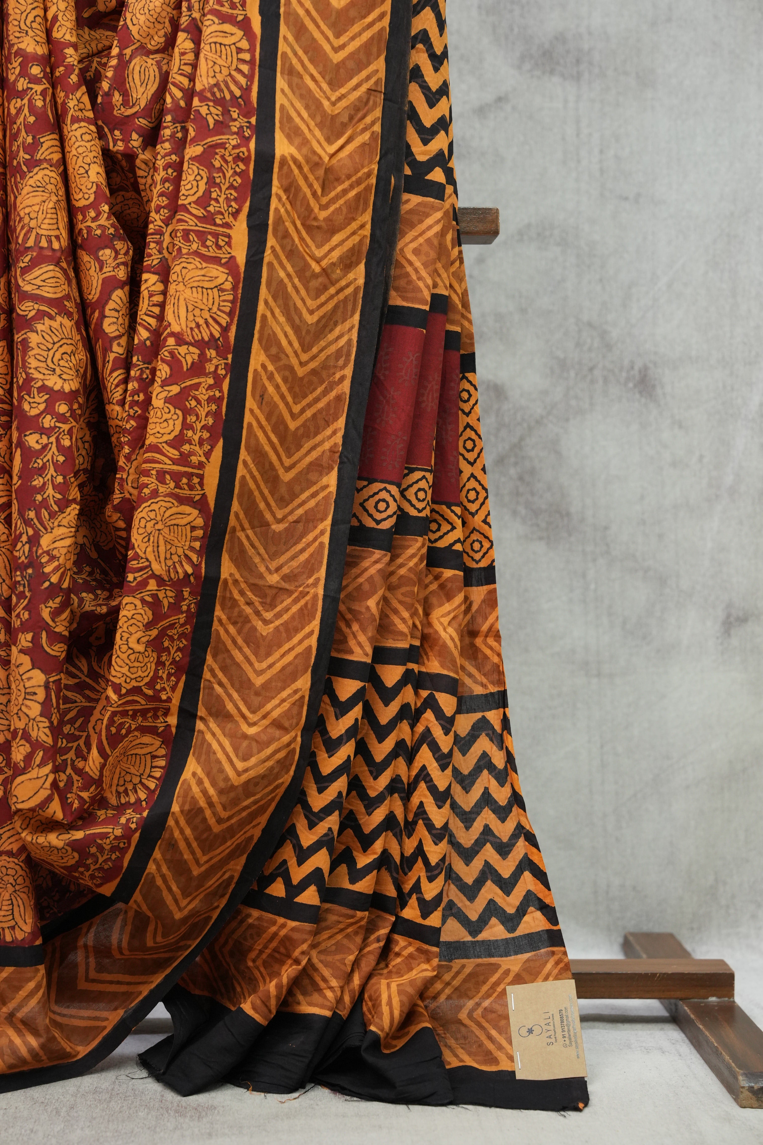 Maroon HBP Cotton Saree-SRMCS2151