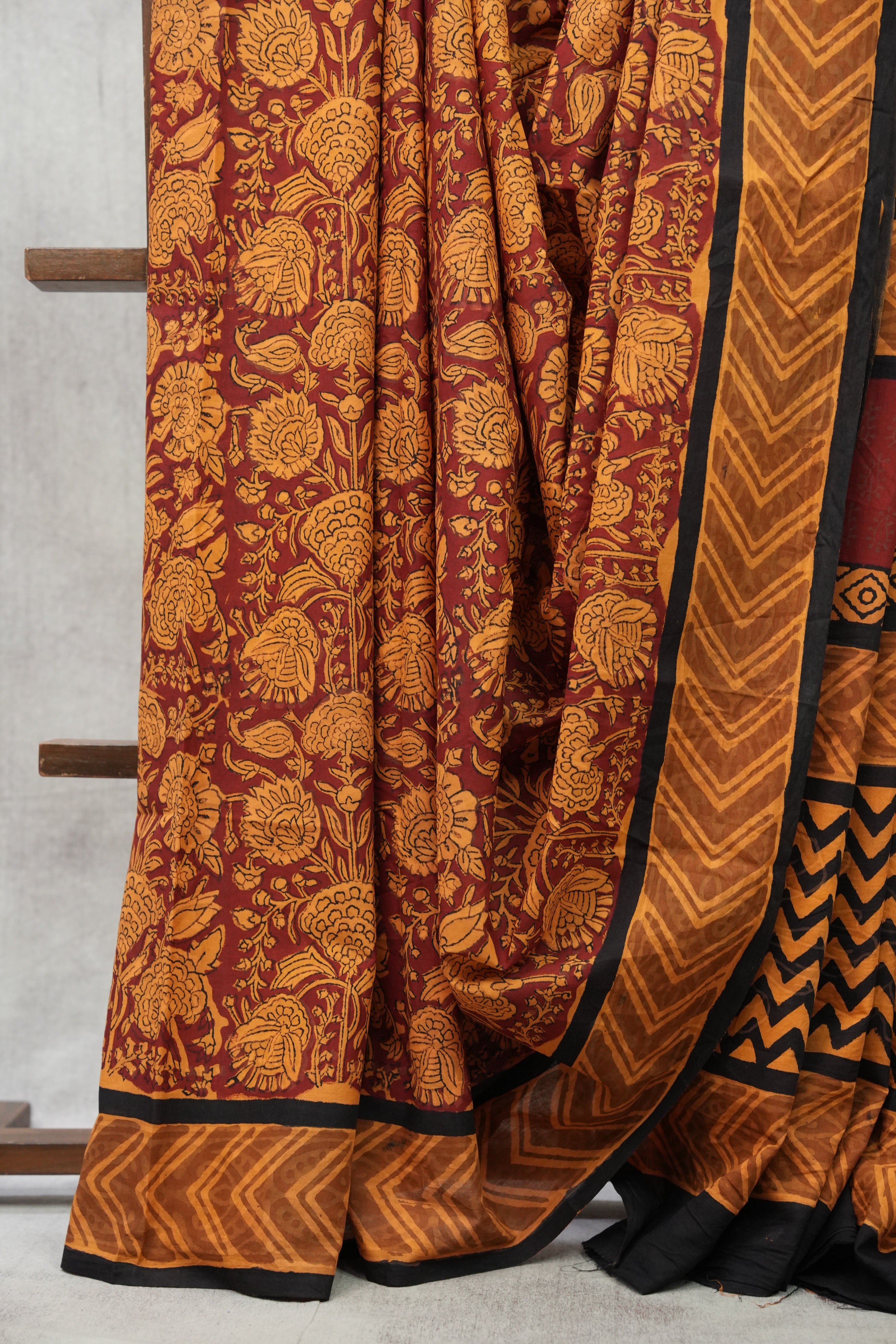 Maroon HBP Cotton Saree-SRMCS2151