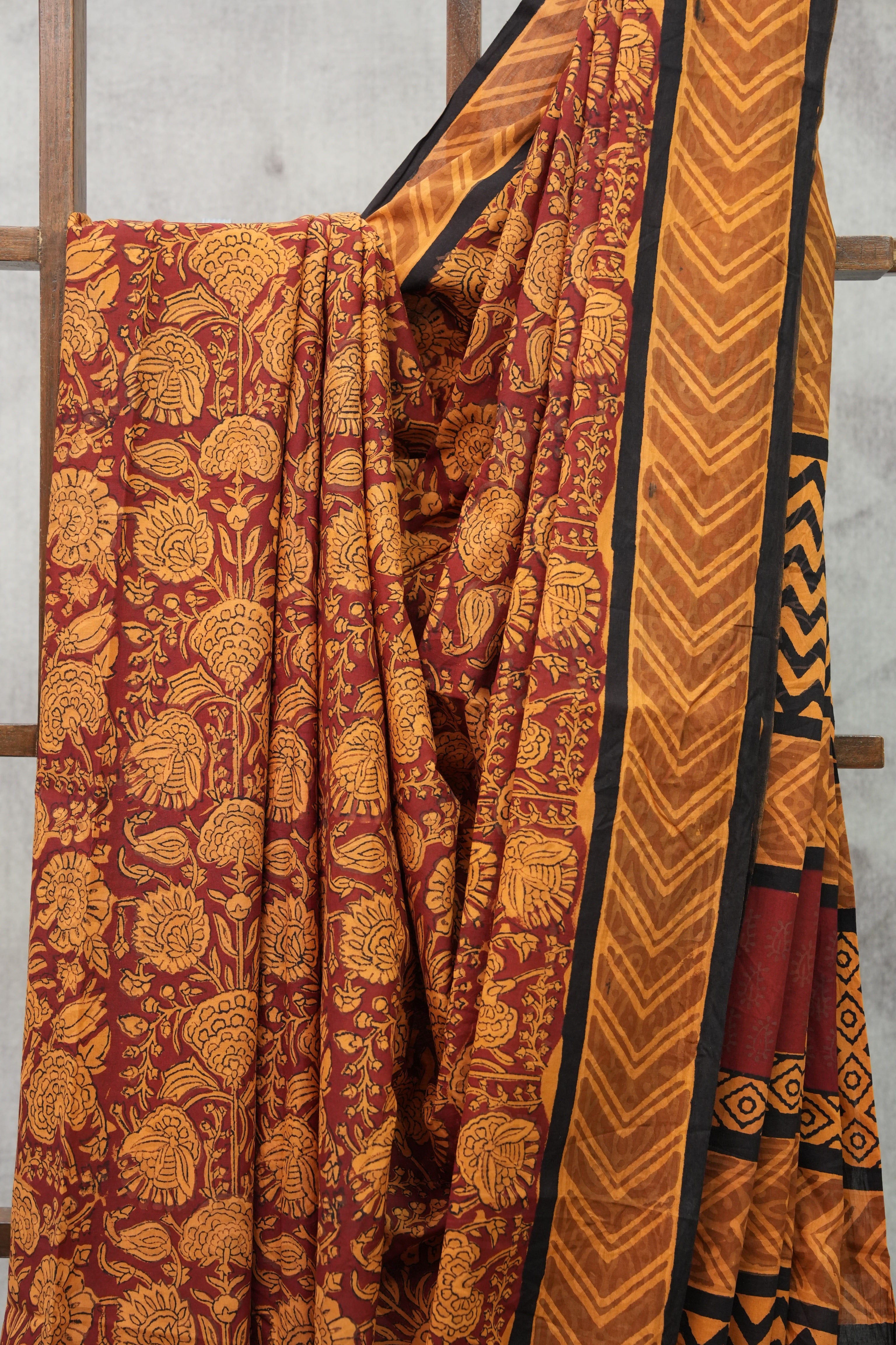 Maroon HBP Cotton Saree-SRMCS2151