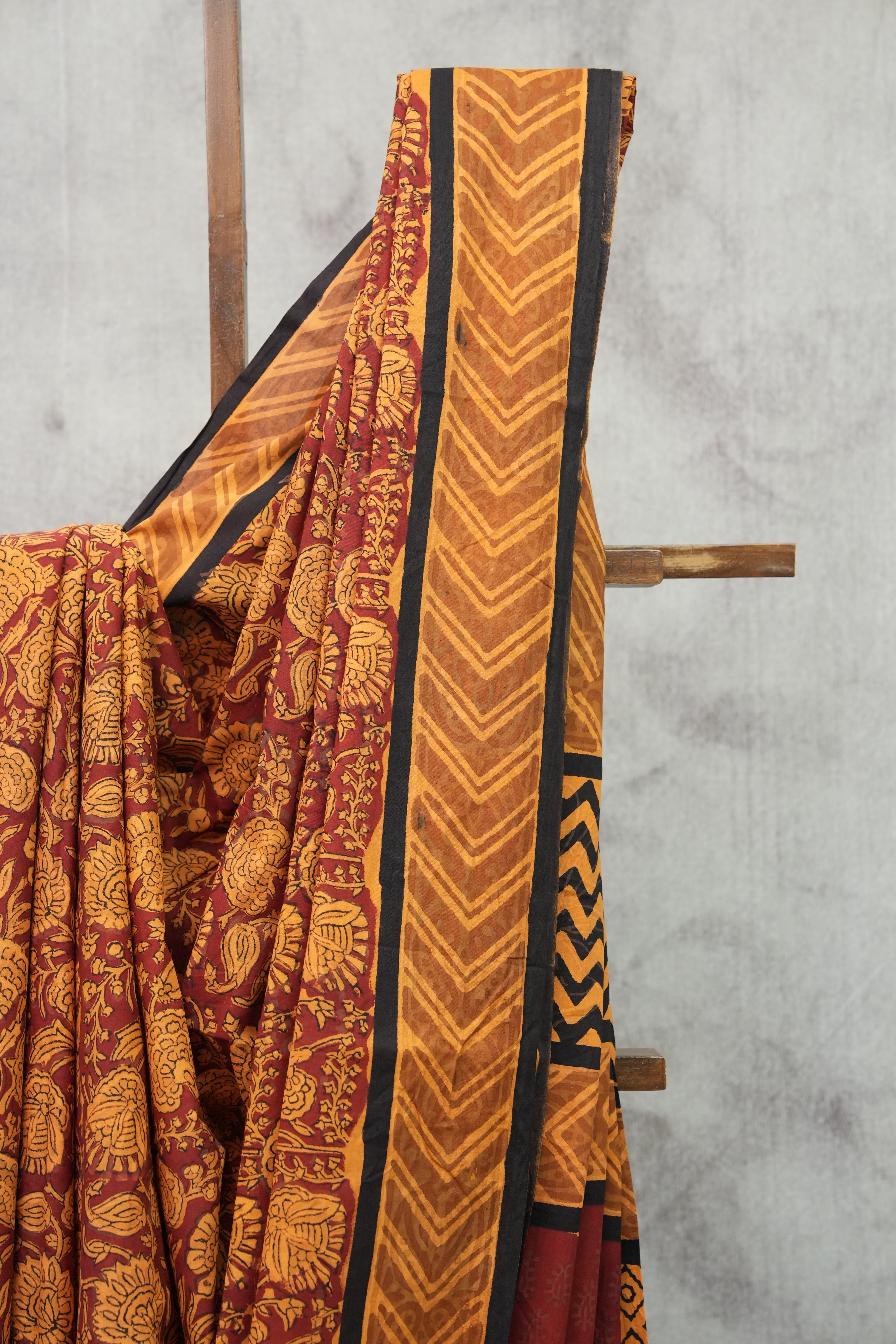 Maroon HBP Cotton Saree-SRMCS2151