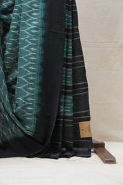 Green Pochampalli Cotton Ikat Saree - SRGPCIS469