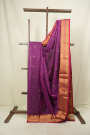 Magenta Chanderi Tissue Silk Saree - SRMCTS381