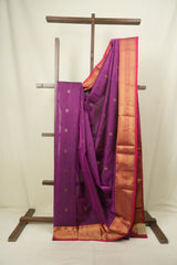Magenta Chanderi Tissue Silk Saree - SRMCTS381