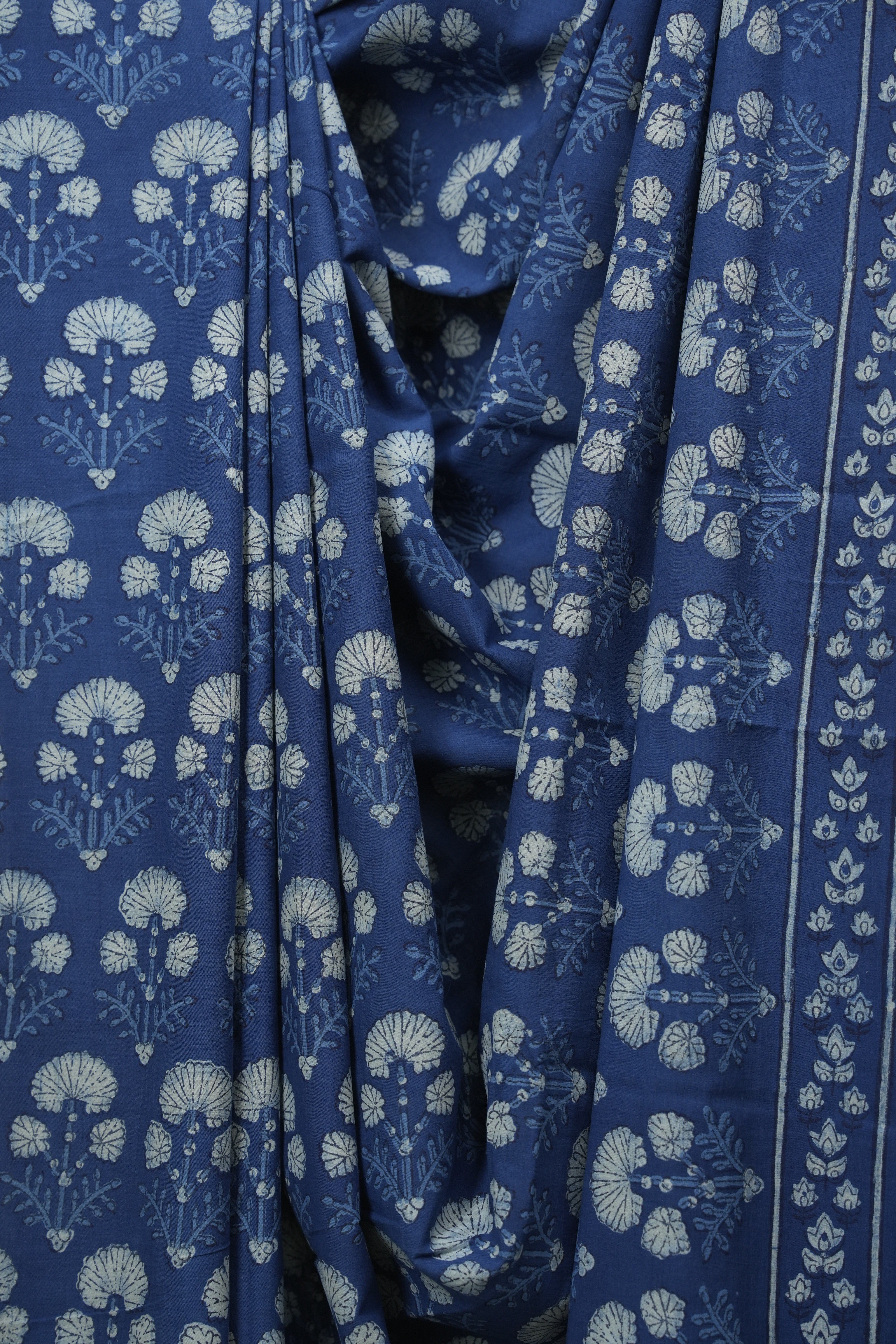 Blue HBP Cotton Saree - SRBCS3616