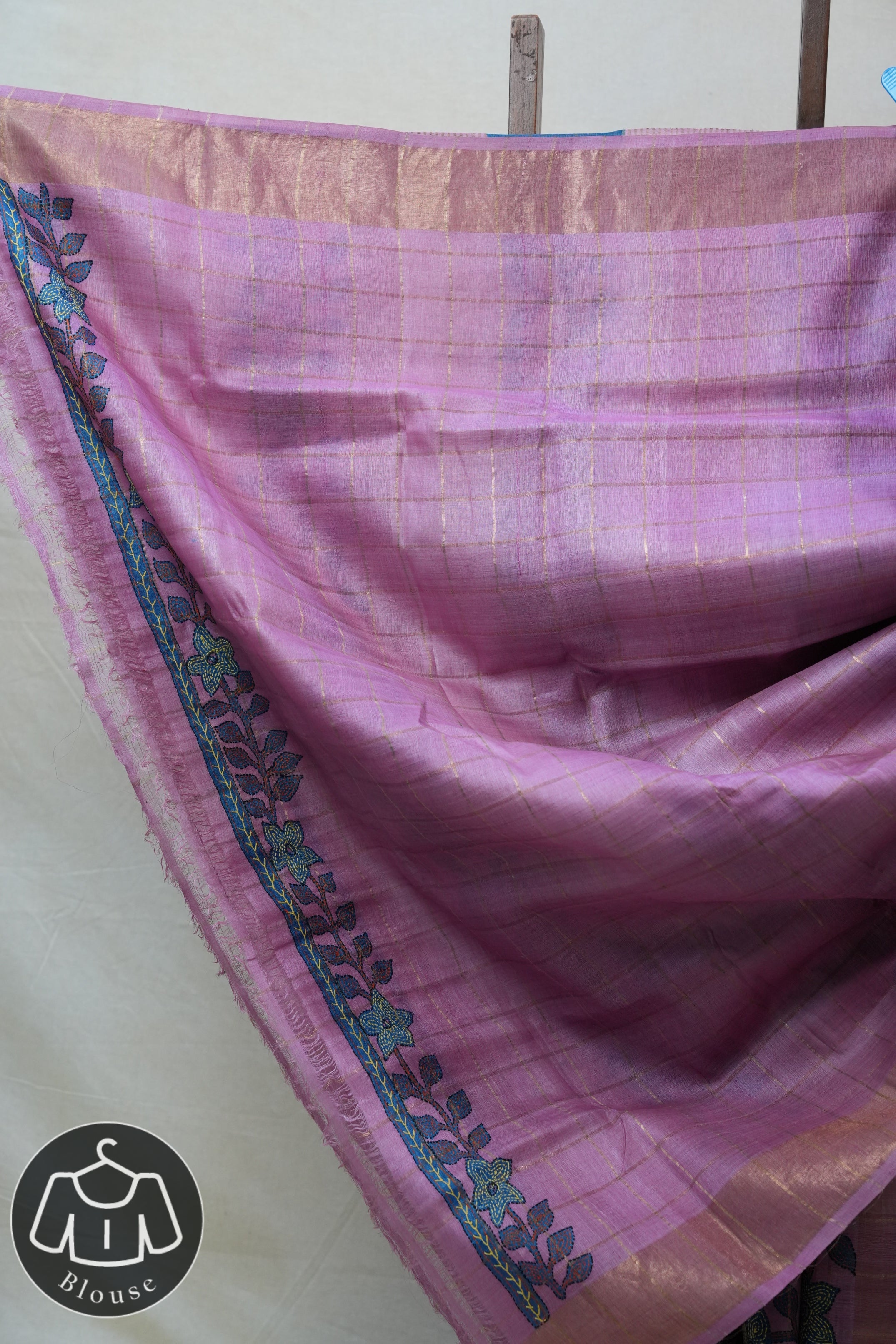 Pink Tussar Silk Saree - SRPTSS1383