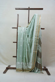 Green Tussar Silk Saree - SRGTSS1382