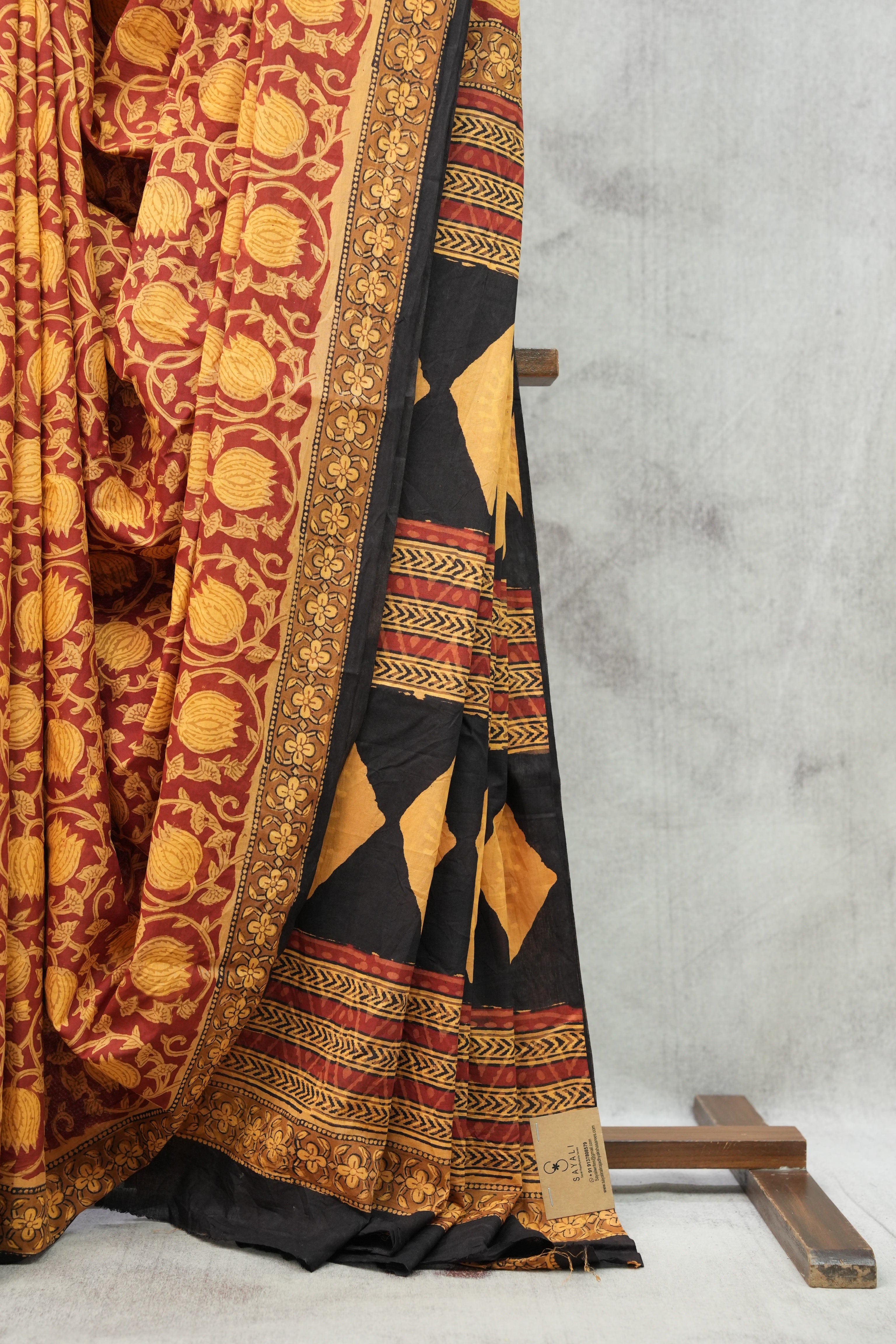 Maroon HBP Cotton Saree-SRMCS2147
