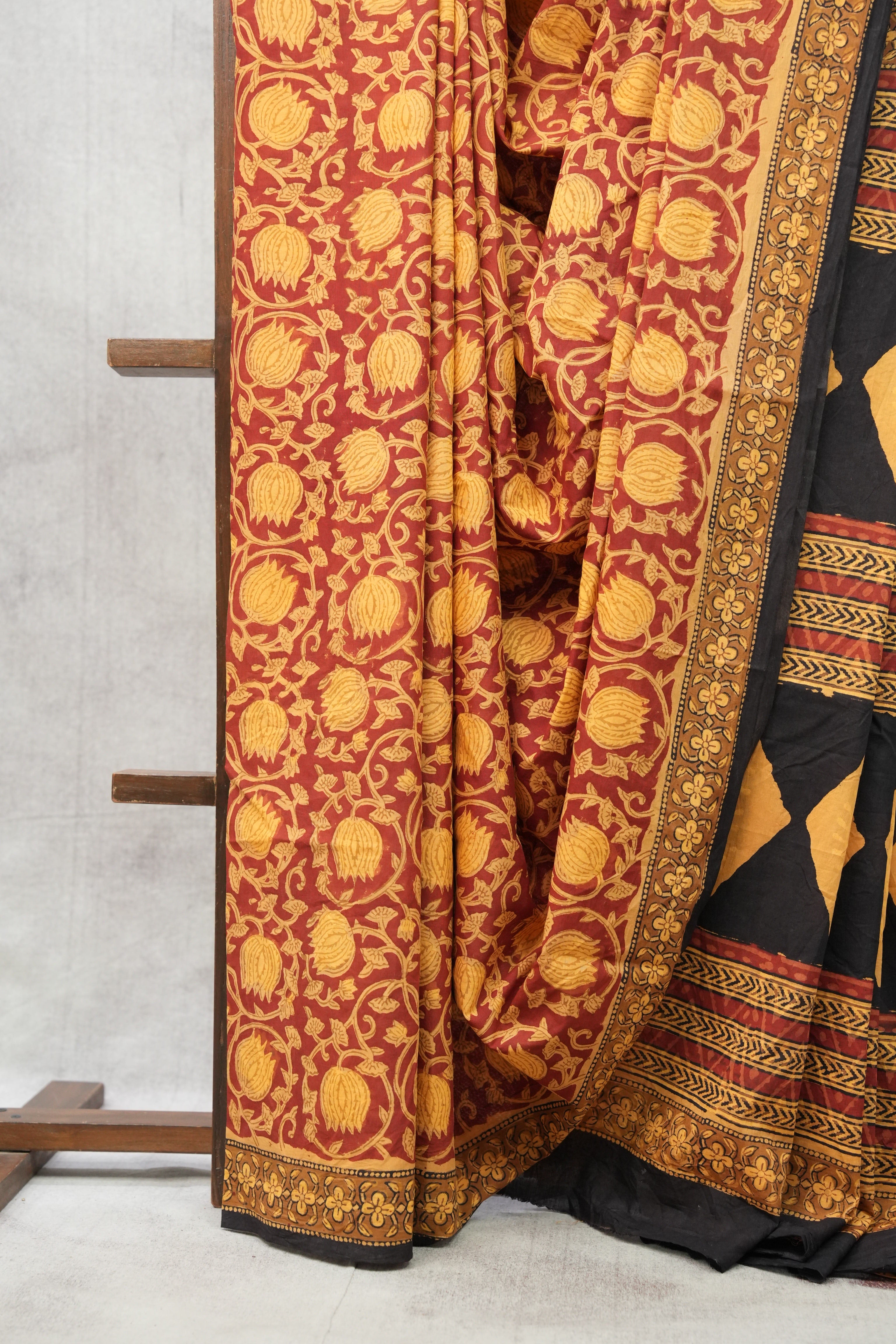 Maroon HBP Cotton Saree-SRMCS2147