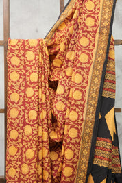 Maroon HBP Cotton Saree-SRMCS2147