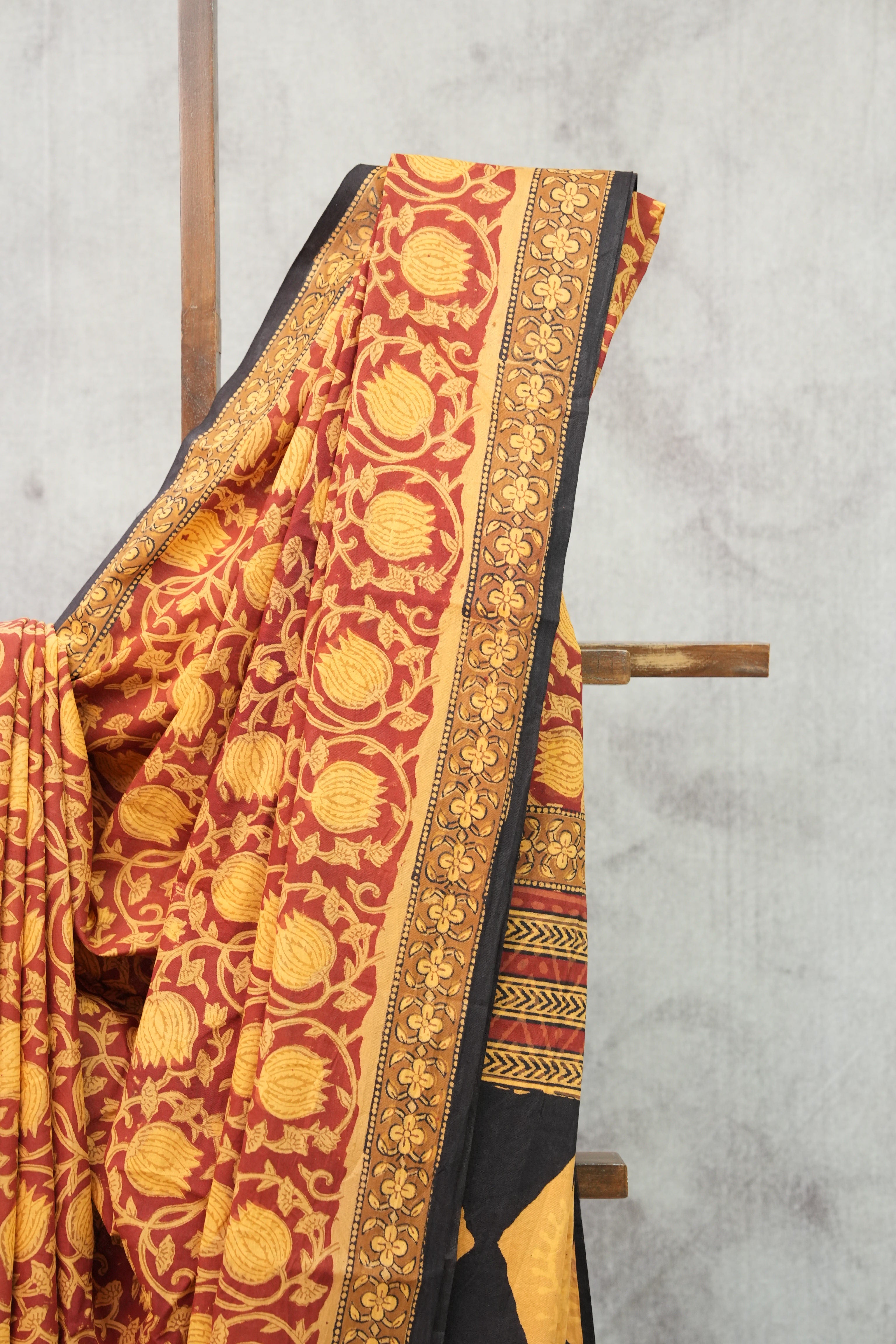 Maroon HBP Cotton Saree-SRMCS2147