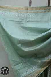 Green Tussar Silk Saree - SRGTSS1382