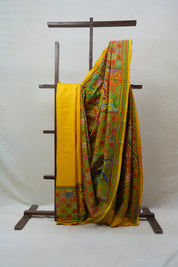 Yellow Tussar Silk Saree - SRYTSS1370