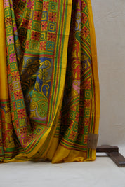Yellow Tussar Silk Saree - SRYTSS1370