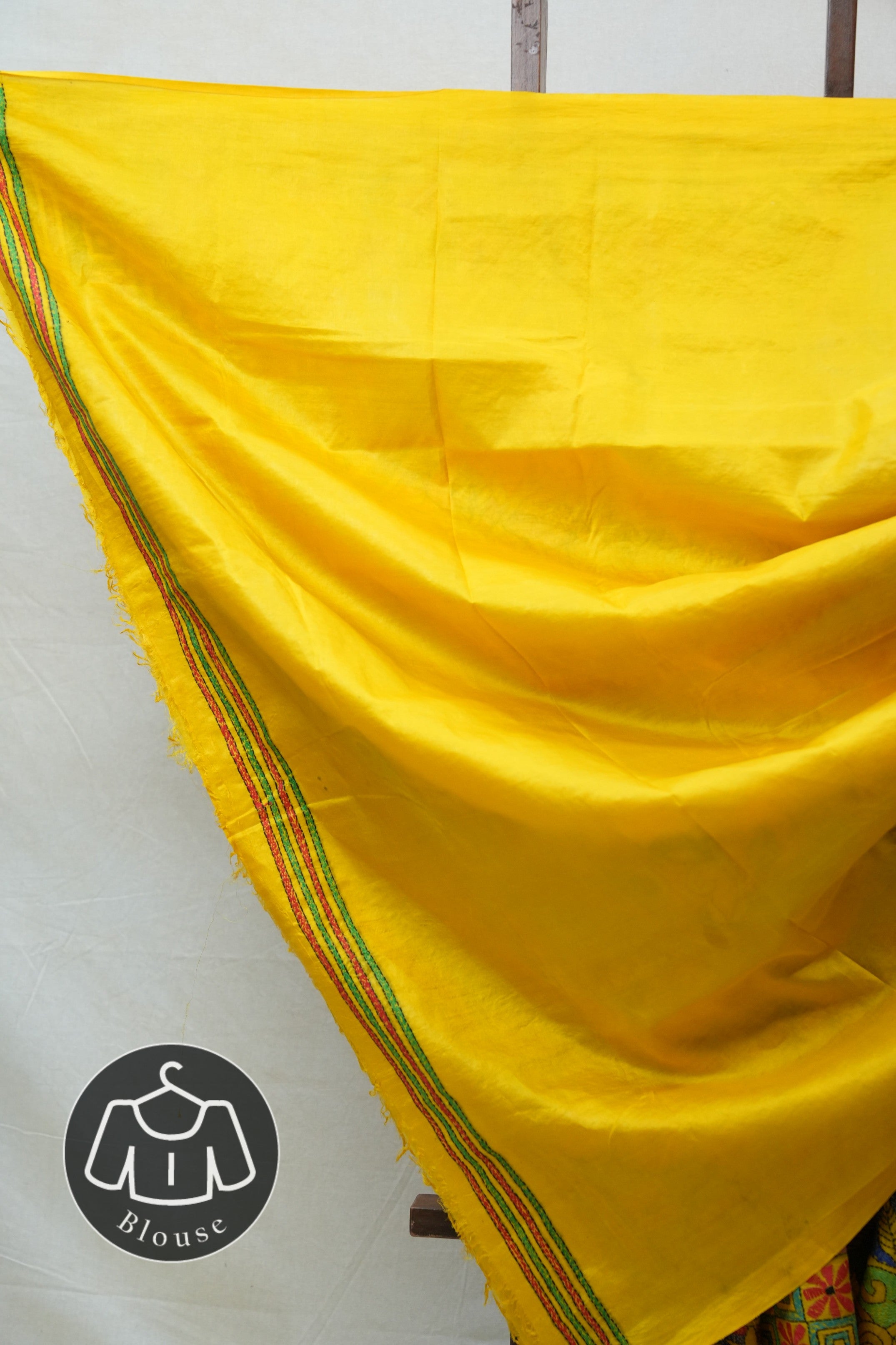 Yellow Tussar Silk Saree - SRYTSS1370