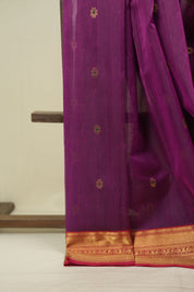 Magenta Chanderi Tissue Silk Saree - SRMCTS381