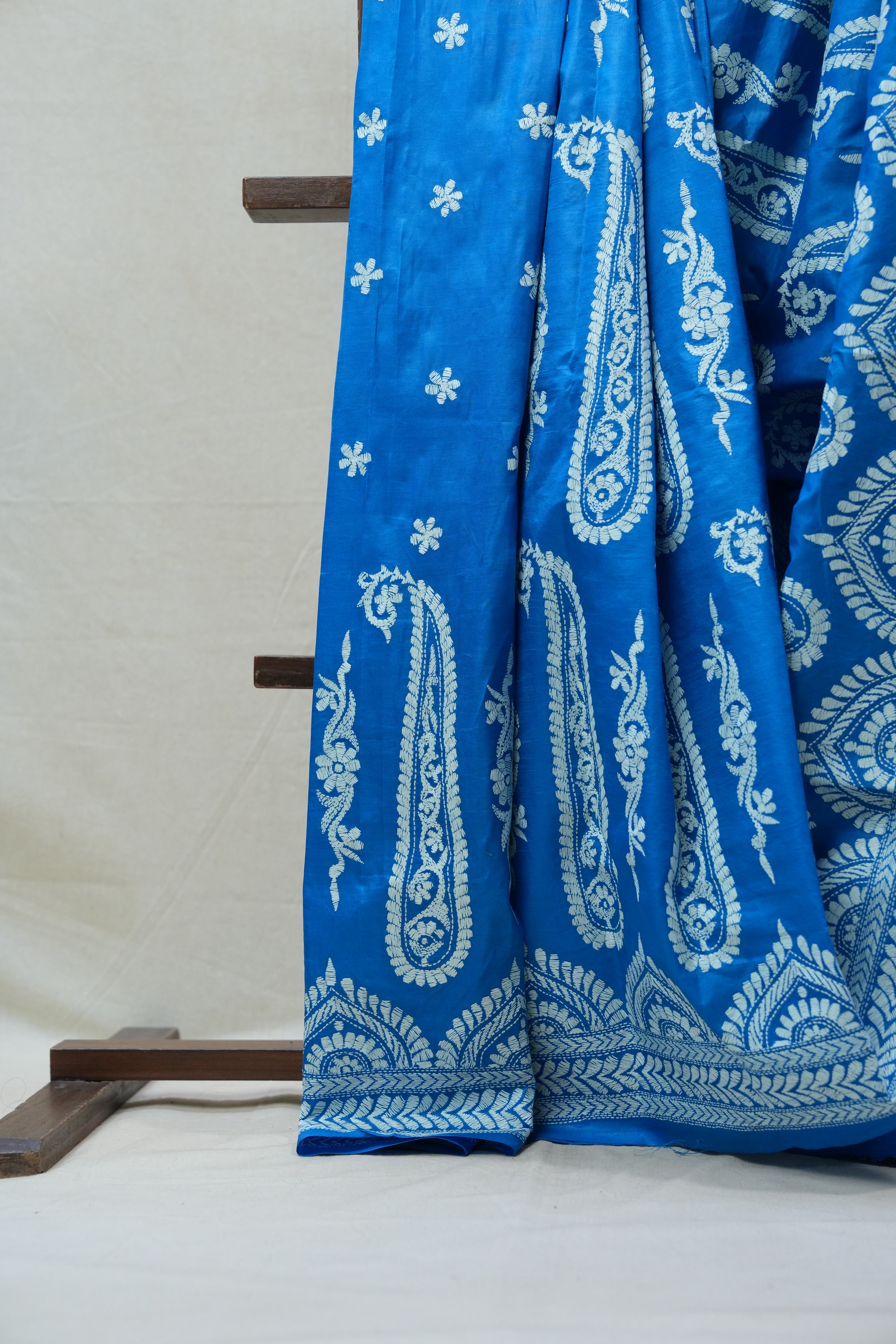 Blue Tussar Silk Saree - SRBTSS1373