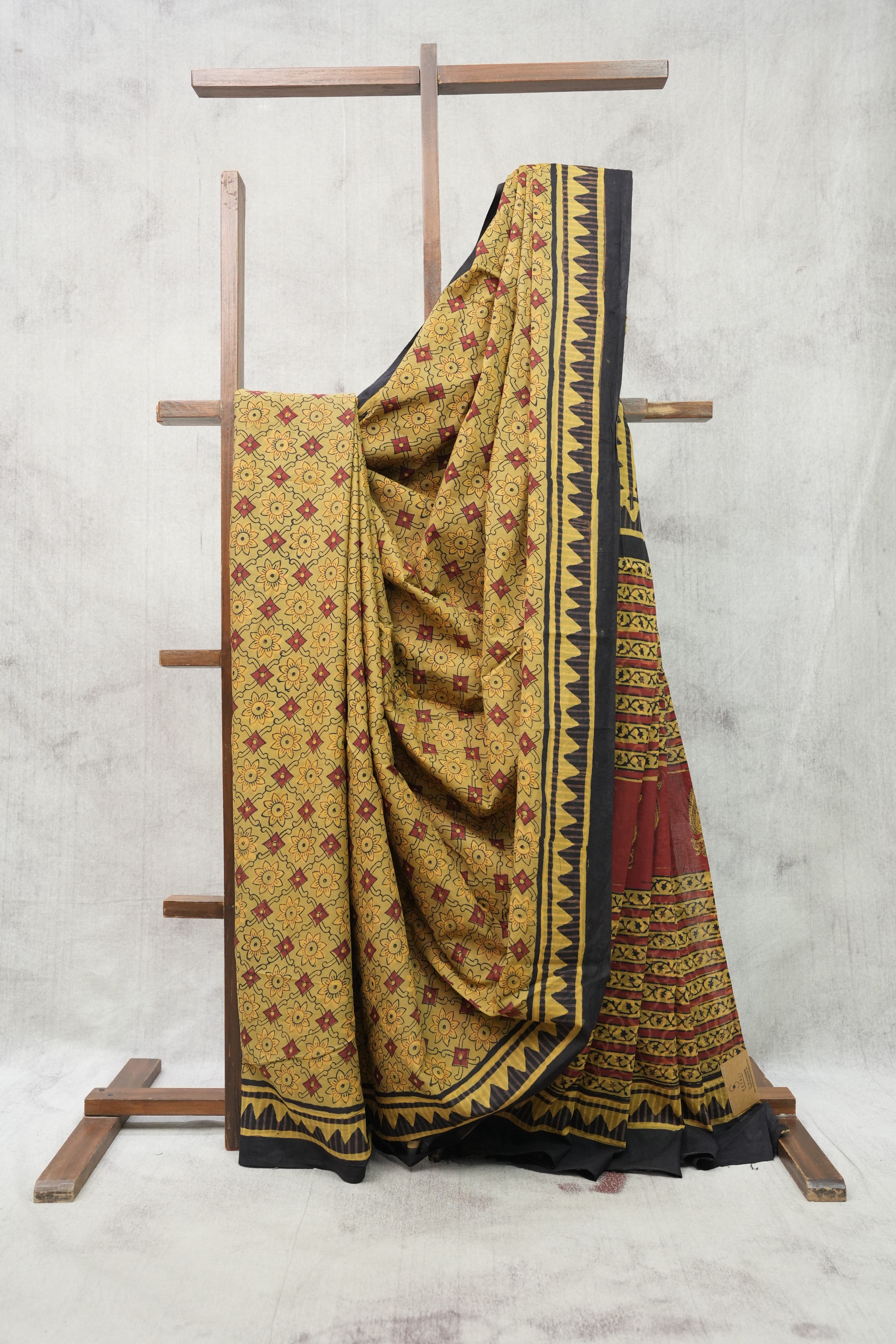 Moss Green HBP Cotton Saree-SRMGCS2141