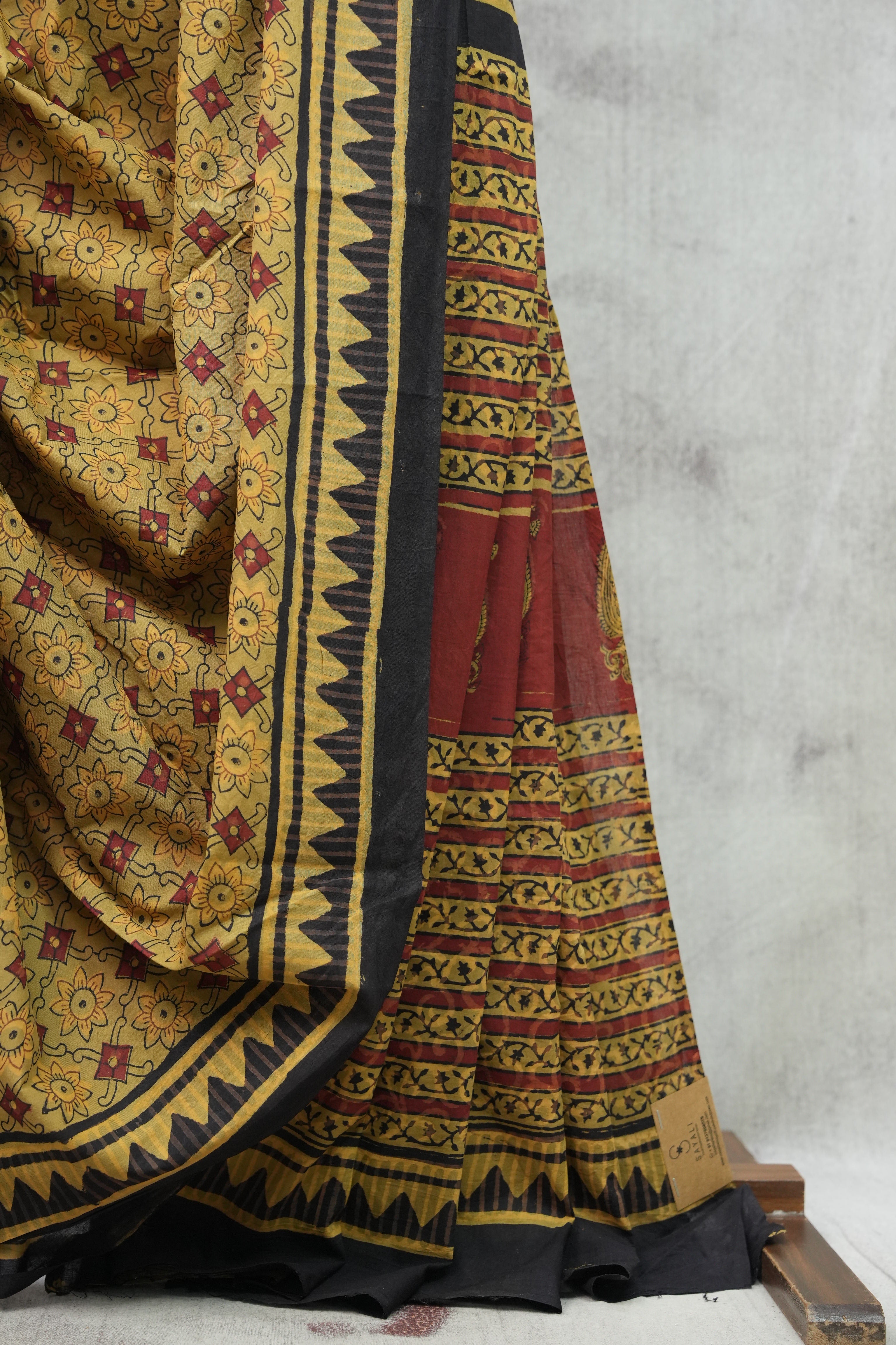 Moss Green HBP Cotton Saree-SRMGCS2141