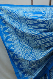 Blue Tussar Silk Saree - SRBTSS1373