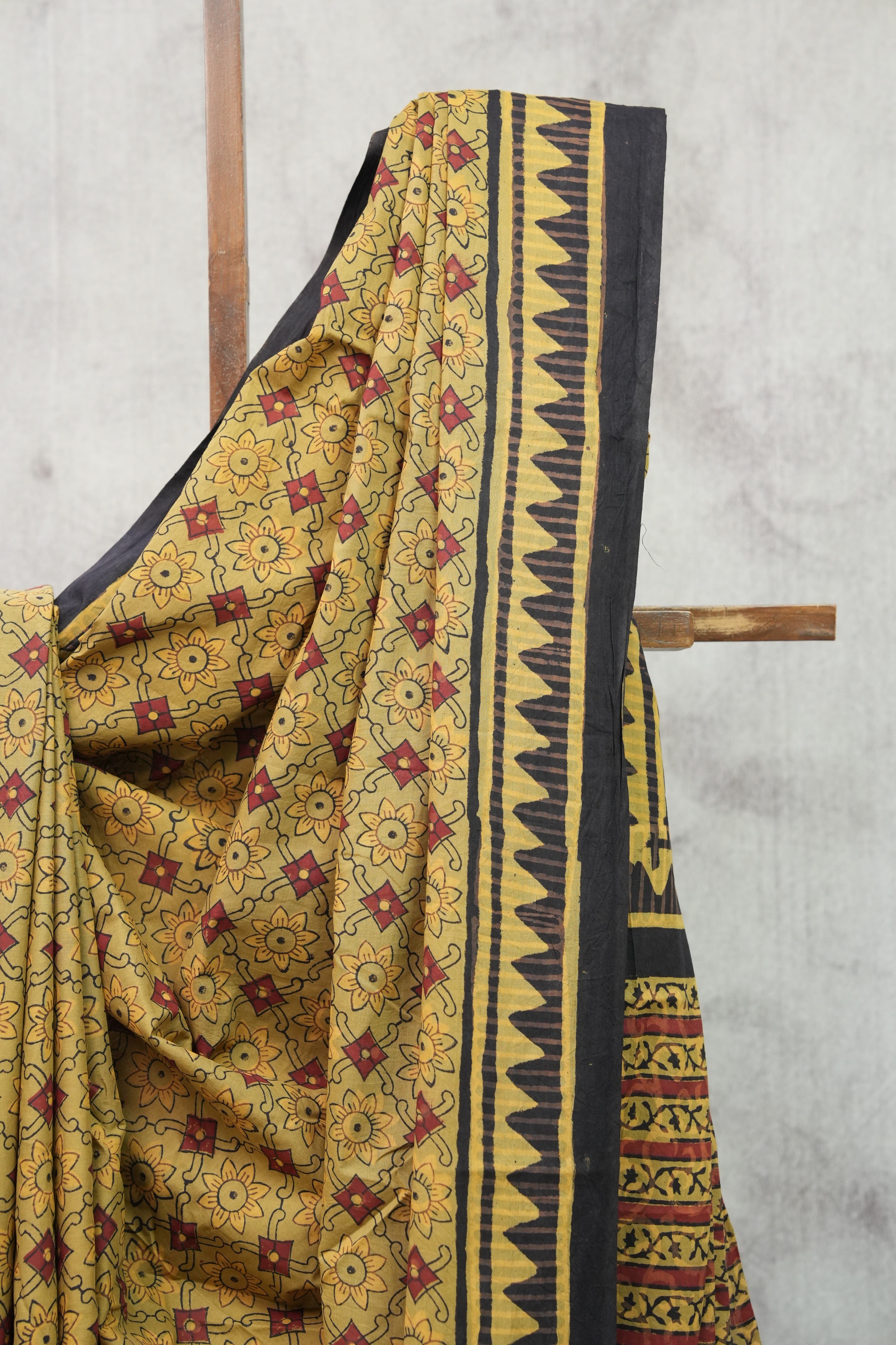 Moss Green HBP Cotton Saree-SRMGCS2141