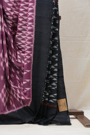 Magenta Pochampalli Cotton Ikat Saree - SRMPCIS479
