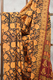 Black HBP Cotton Saree-SRBCS2143