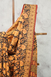 Black HBP Cotton Saree-SRBCS2143