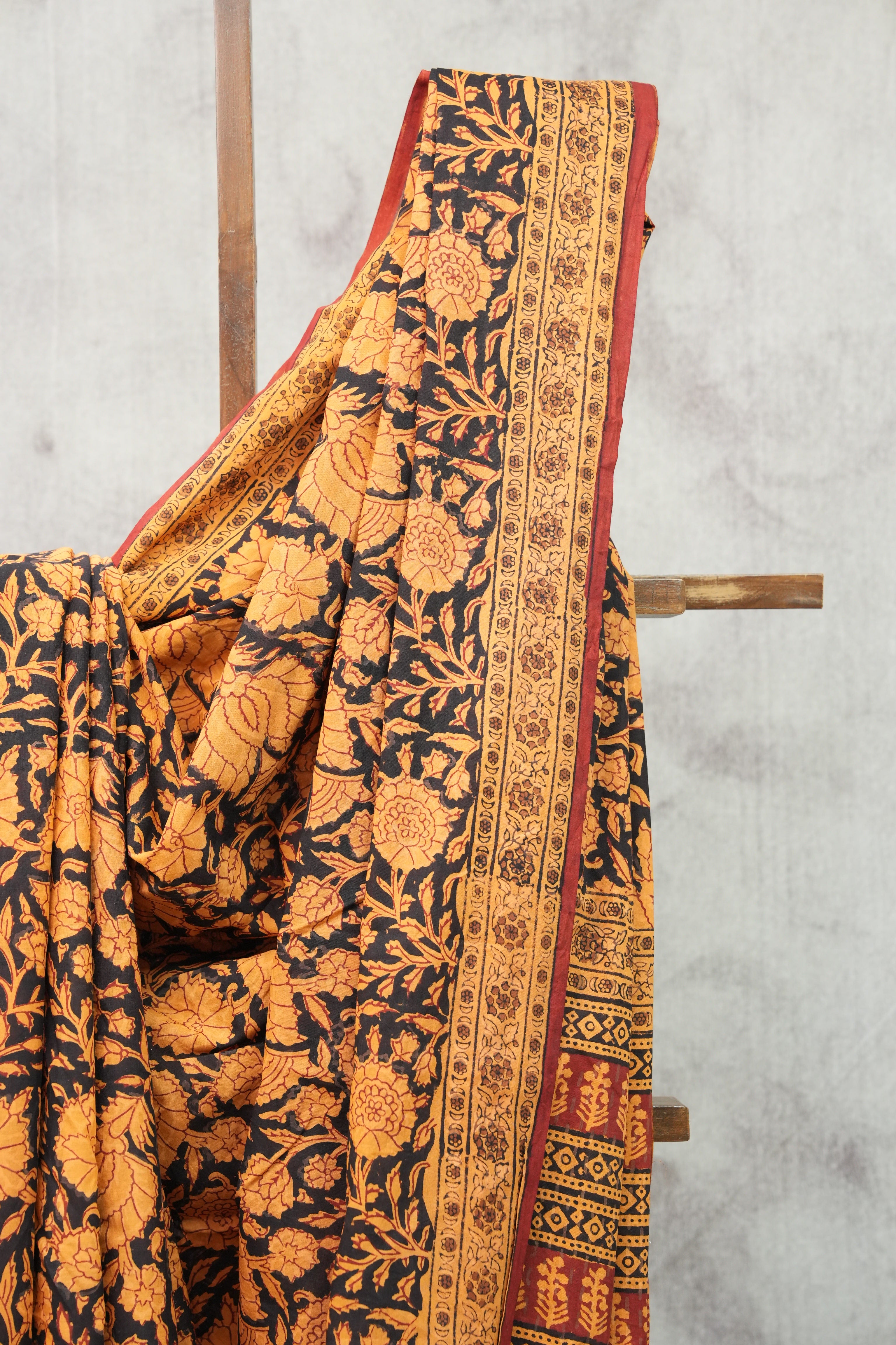 Black HBP Cotton Saree-SRBCS2143