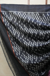 Magenta Pochampalli Cotton Ikat Saree - SRMPCIS479